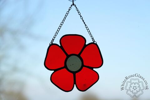 Poppy,Window,Hanging,Suncatcher,stained glass, suncatcher, gift, decoration, poppy, flower