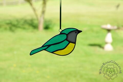 Blue,Tit,Hanging,Suncatcher, Gift, Home Decoration, Blue Tit, British Birds