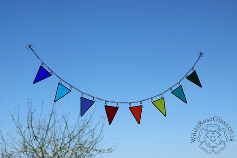 Bunting,Chain,Suncatcher,-,Large,Rainbow, Gift, Home Decoration, Rainbow, Celebration, Bunting, Flags