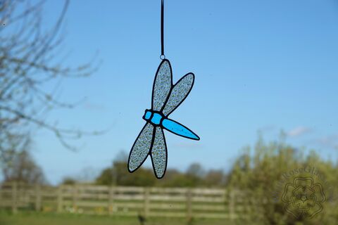 Dragonfly,Suncatcher,-,Blue, Hanger, Gift, Home Decoration, Dragonfly 