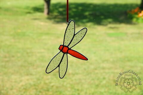 Dragonfly,Suncatcher,-,Orange, Hanger, Gift, Home Decoration, Dragonfly 
