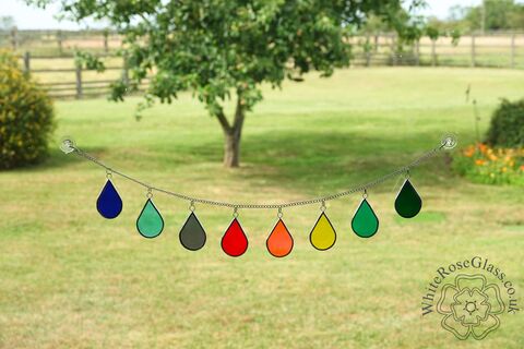 Teardrops,-,Rainbow,Bunting,Suncatcher, Gift, Home Decoration, Rainbow, Bunting, Teardrop, Raindrop