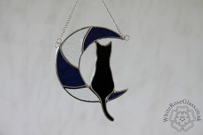 Cat Sitting in the Moon Hanger - Blue/Black/Clear - product image  