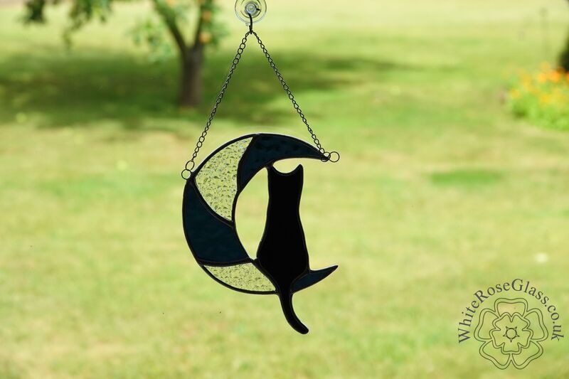 Cat Sitting in the Moon Hanger - Blue/Black/Clear - product image  