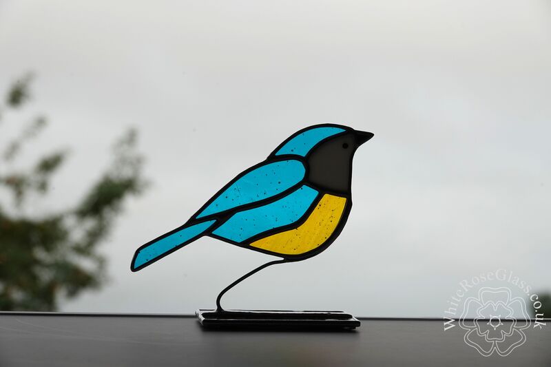 Freestanding Blue Tit Suncatcher - product image  