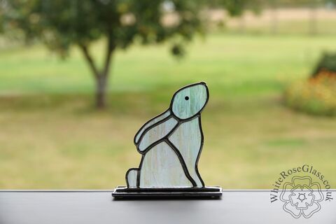 Freestanding,Bunny,Rabbit,Looking,Up,Suncatcher, Gift, Home Decoration, Bunny, Rabbit
