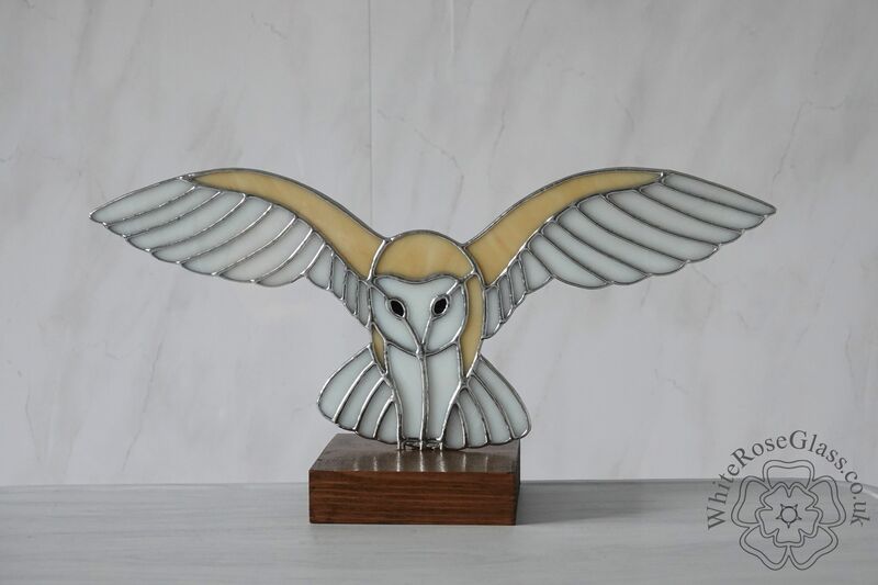 Freestanding Landing Barn Owl On Wood - product image  