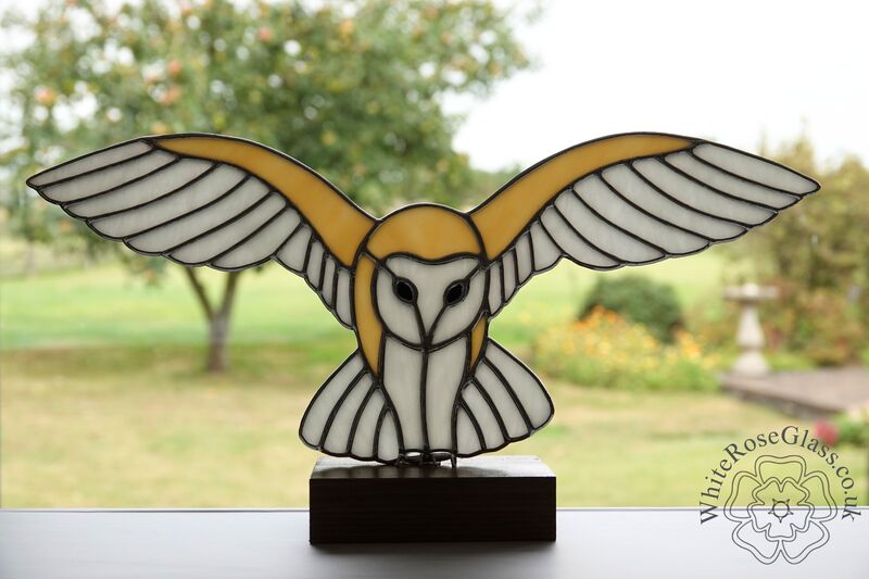 Freestanding Landing Barn Owl On Wood - product image  