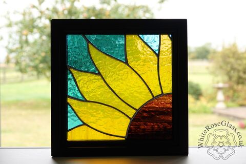 Sunflower,Large,Wood,Framed,Suncatcher, Gift, Home Decoration, Sunflower 