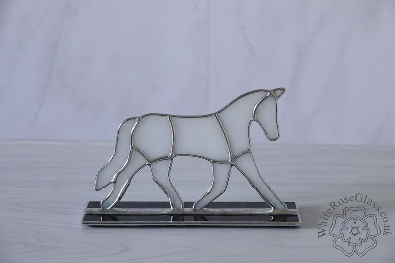 Freestanding Trotting Horse - White/Clear - product image  