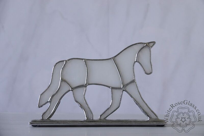 Freestanding Trotting Horse - White/Clear - product image  