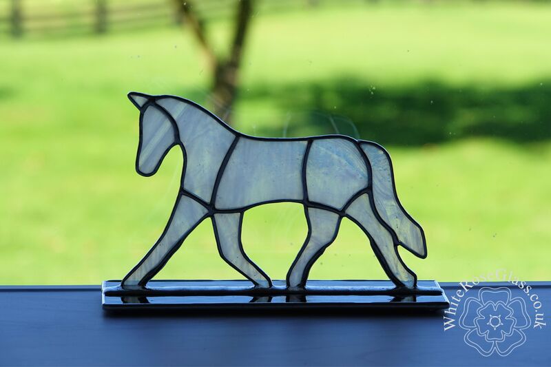 Freestanding Trotting Horse - White/Clear - product image  