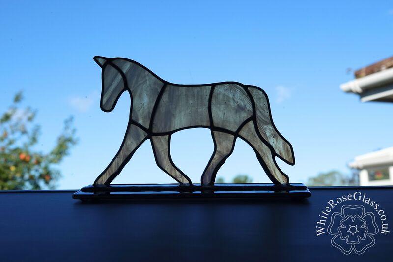 Freestanding Trotting Horse - White/Clear - product image  