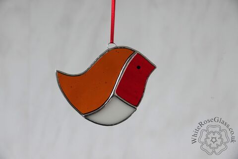 Robin,Simple,Round,Hanger,-,3,Piece,Suncatcher, Gift, Home Decoration, Robin, British Birds