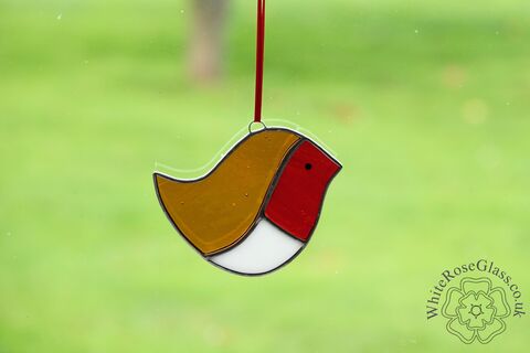Robin,Simple,Round,Hanger,-,3,Piece,Suncatcher, Gift, Home Decoration, Robin, British Birds