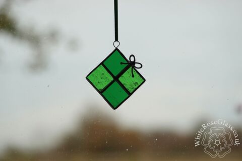 Christmas,Present,Suncatcher,-,Green, Gift, Home Decoration, Christmas Present