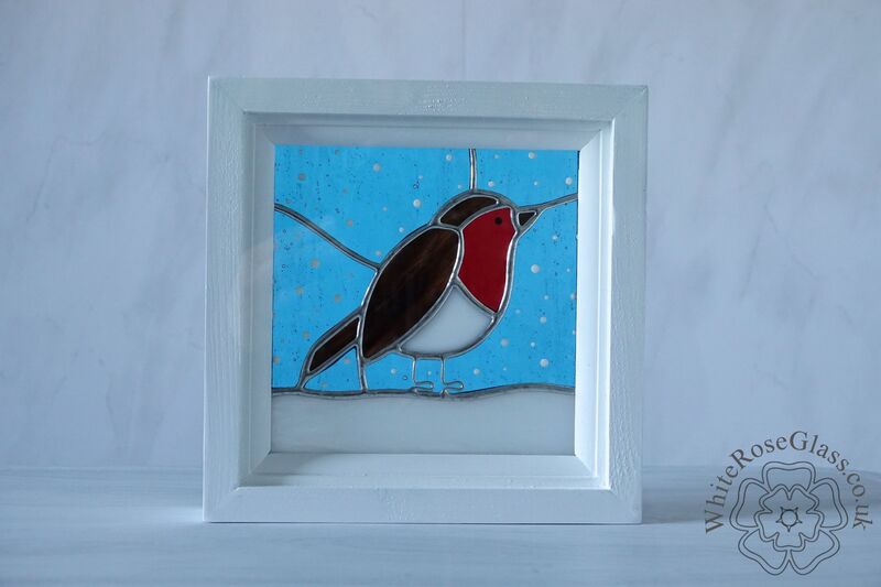Robin Snow Scene Large Wood Framed - product image  