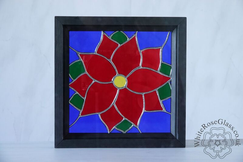 Poinsettia Flower Large Wood Framed - product image  