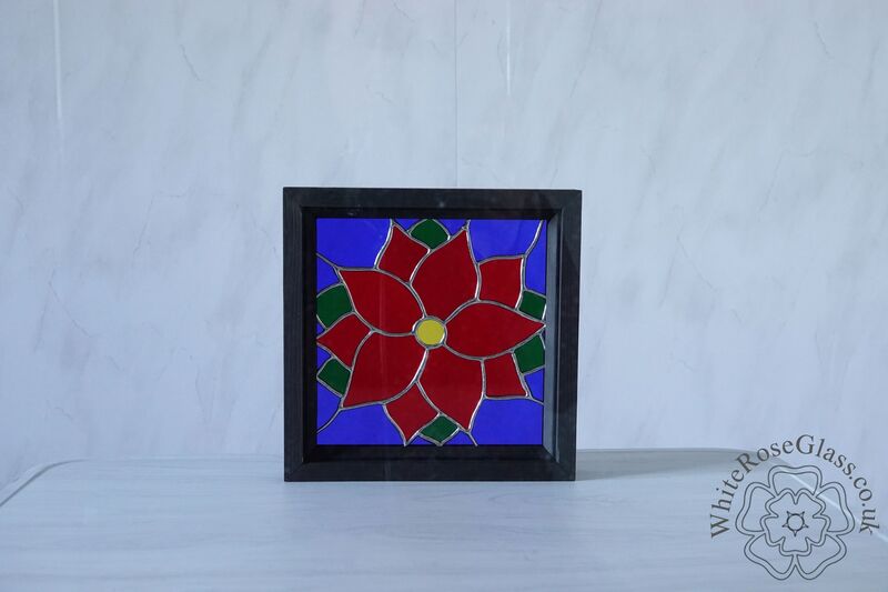 Poinsettia Flower Large Wood Framed - product image  