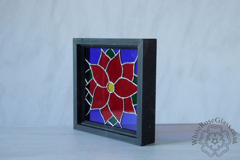 Poinsettia Flower Large Wood Framed - product image  