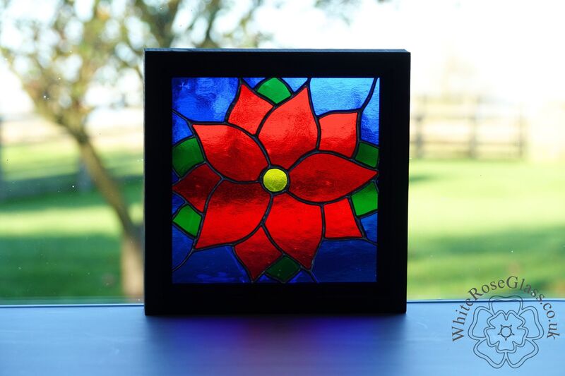 Poinsettia Flower Large Wood Framed - product image  