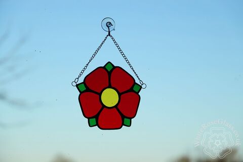 Red,Rose,Small,Hanger,Suncatcher, Gift, Home Decoration, Red Rose, Lancashire