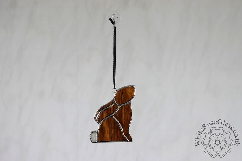 Bunny Looking Up Rabbit - Amber/Clear Streaky - product image  