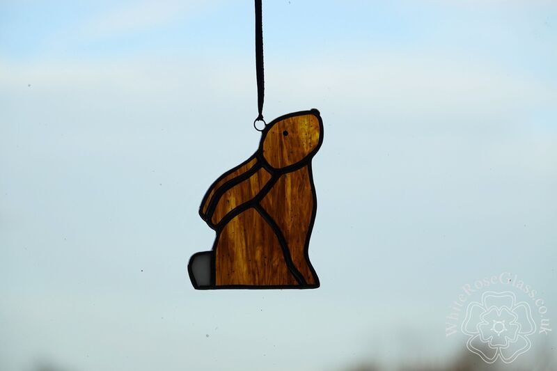 Bunny Looking Up Rabbit - Amber/Clear Streaky - product image  