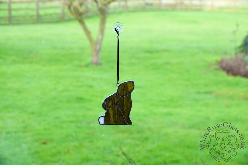 Bunny Looking Up Rabbit - Amber/Clear Streaky - product image  