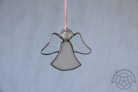 Angel,White/Clear,Textured,Suncatcher, Gift, Home Decoration, Angel