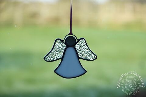 Angel,White/Clear,Textured,Suncatcher, Gift, Home Decoration, Angel