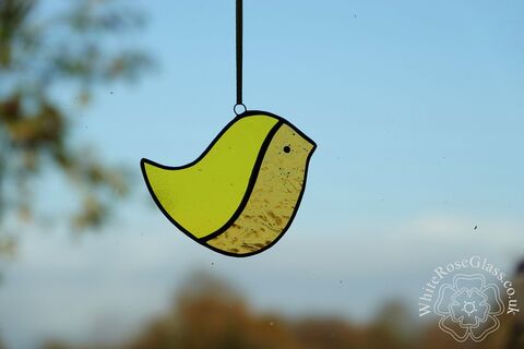 Bird,Large,Yellow,Hanger,-,2,Piece,Suncatcher, Gift, Home Decoration, Birds