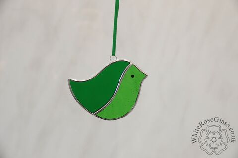 Bird,Large,Green,Hanger,-,2,Piece,Suncatcher, Gift, Home Decoration, Birds