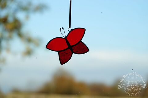 Butterfly,-,Simple,Red,Hanger,Suncatcher, Gift, Home Decoration, Butterfly