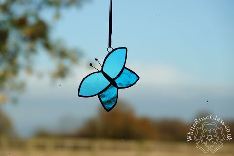 Butterfly,-,Simple,Light,Blue,Hanger,Suncatcher, Gift, Home Decoration, Butterfly