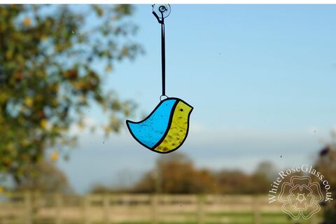 Blue,Tit,Simple,Round,Hanger,-,2,Piece,Suncatcher, Gift, Home Decoration, Blue Tit, British Birds