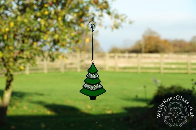 Christmas Tree Curved Green+Clear Suncatcher - product image  