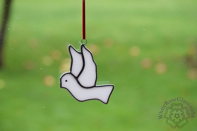 Christmas White Dove Suncatcher - product image  