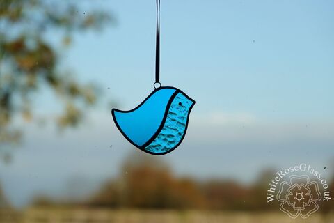 Bird,2-Piece,Blue,Round,Hanger,Suncatcher, Gift, Home Decoration, Bird