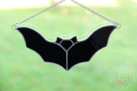 Bat,Solid,Black,Halloween,Simple,Hanger,Suncatcher, Gift, Home Decoration, Bat
