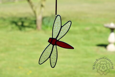 Dragonfly,Suncatcher,-,Red, Hanger, Gift, Home Decoration, Dragonfly 