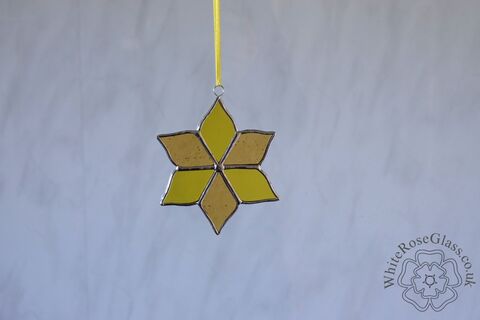 Flower,Yellow,6-Petals,Suncatcher, Gift, Home Decoration, Flower