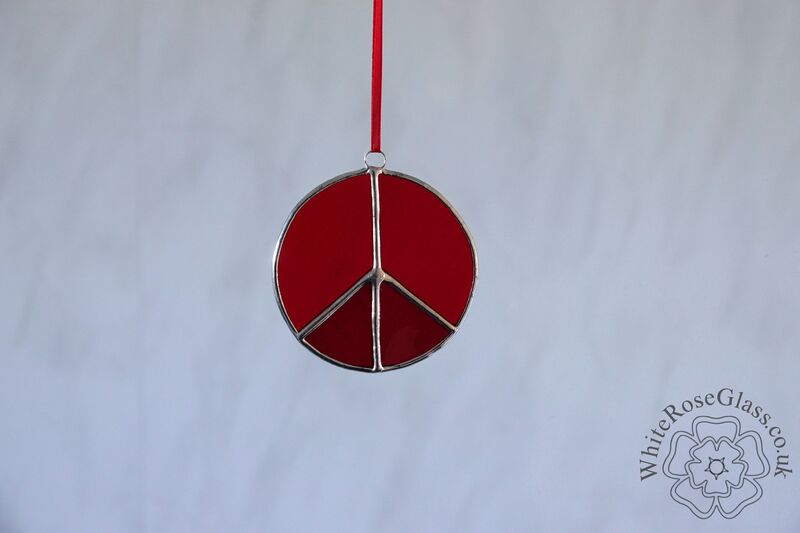 Red Peace Symbol Suncatcher - product image  