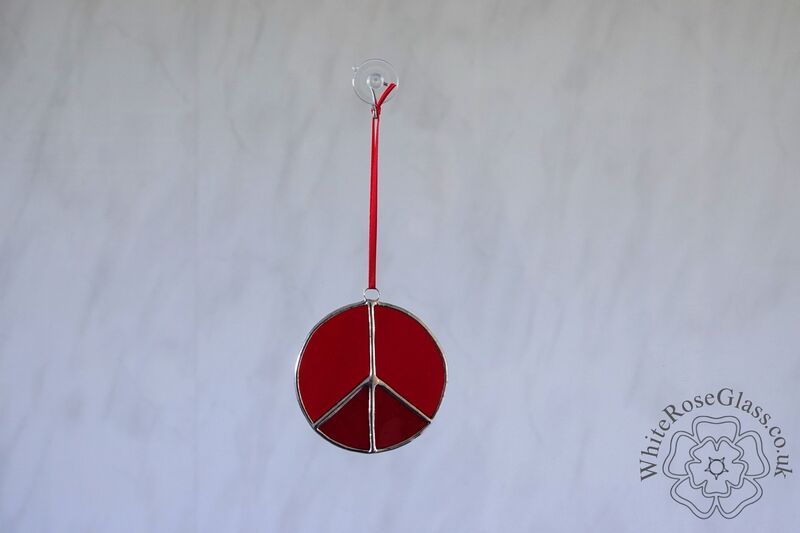 Red Peace Symbol Suncatcher - product image  