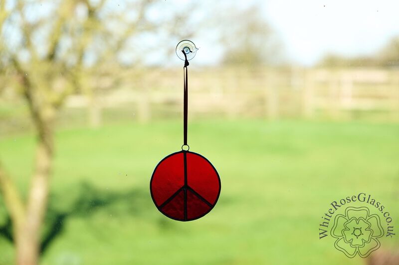 Red Peace Symbol Suncatcher - product image  
