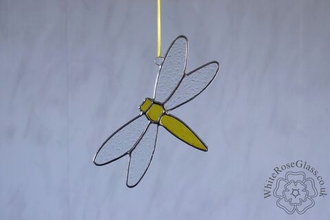 Dragonfly,Suncatcher,-,Yellow, Hanger, Gift, Home Decoration, Dragonfly 
