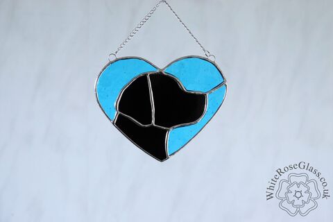Heart,-,I,Love,Dogs,Black,Labrador,Suncatcher, Gift, Home Decoration, Dogs, Heart