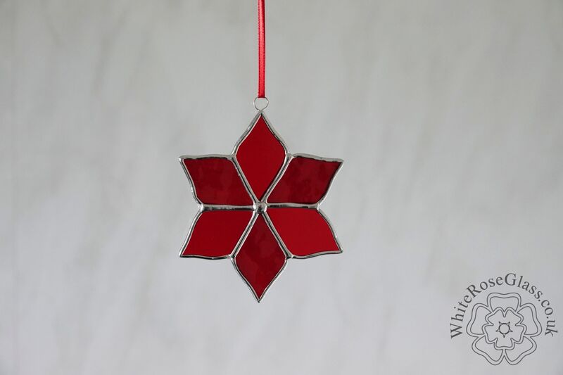 Flower Red 6-Petals Suncatcher - product image  