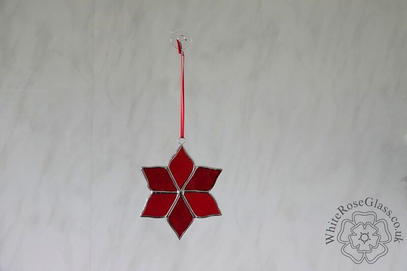 Flower Red 6-Petals Suncatcher - product image  