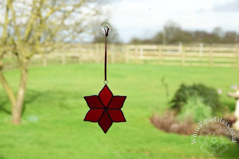 Flower Red 6-Petals Suncatcher - product image  